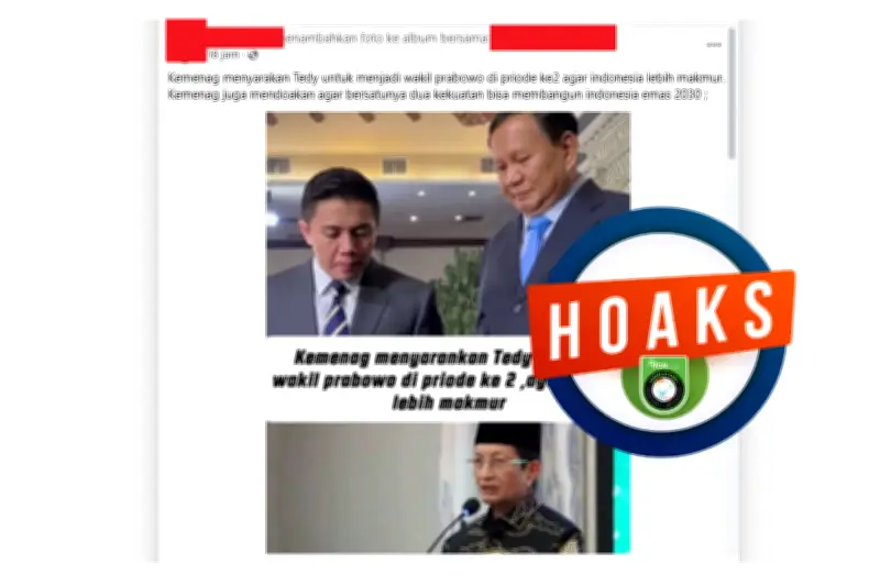 Hoaks! Kemenag Bantah Usulkan Teddy Indra Wijaya Jadi Cawapres Prabowo 2029