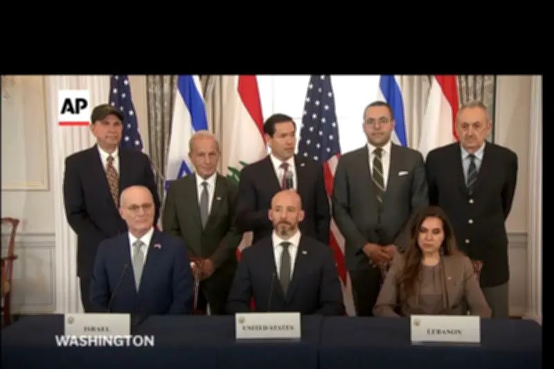 Israel-AS-Lebanon Teken Kerangka Perdamaian Trilateral