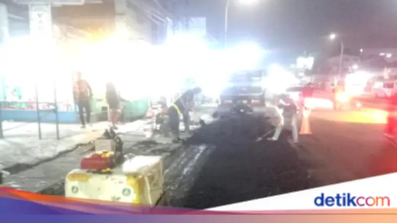 Jalan Rusak di Dewi Sartika Ciputat Diperbaiki Kementerian PU