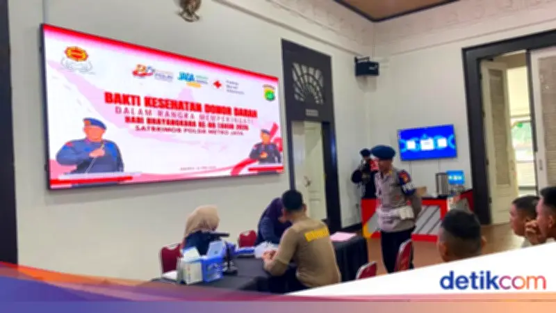 Jelang HUT Bhayangkara ke-80, Brimob Polda Metro Jaya Gelar Donor Darah