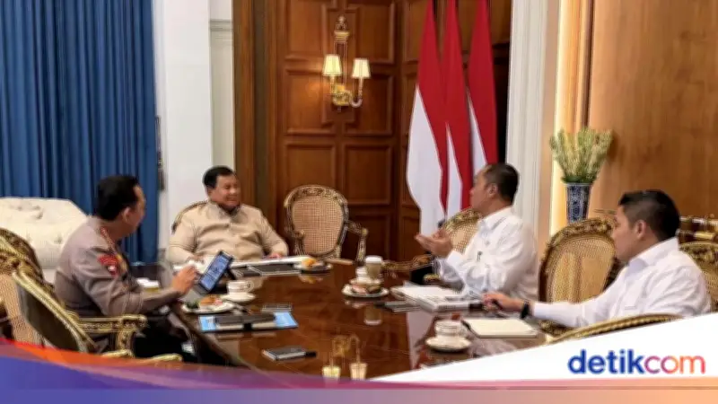 Kapolri Lapor Situasi Keamanan ke Presiden Prabowo di Istana