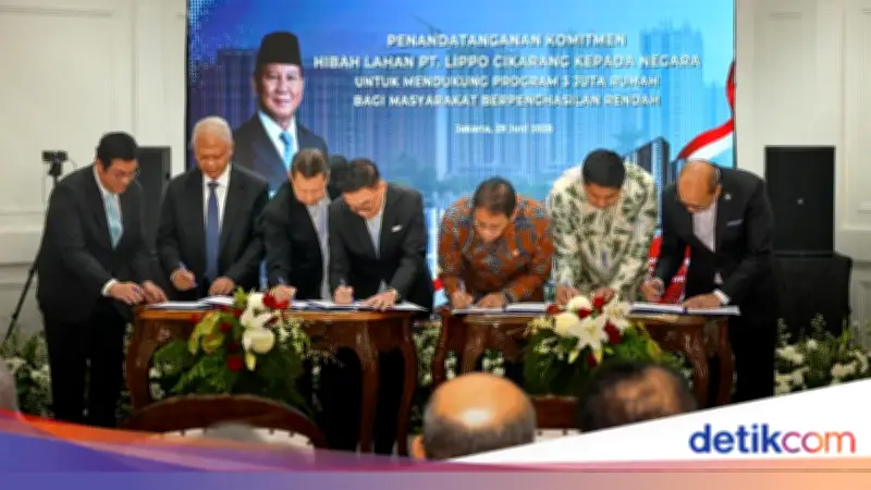Pemerintah Terima Hibah Lahan 30 Hektare dari Lippo Cikarang untuk Program 3 Juta Rumah