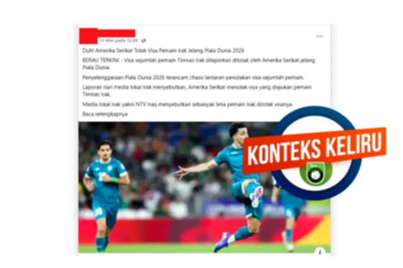 Piala Dunia 2026: Hoaks Penolakan Visa Pemain Irak Beredar