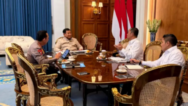 Prabowo Bertemu Kapolri di Istana, Bahas Keamanan Nasional dan Hari Bhayangkara