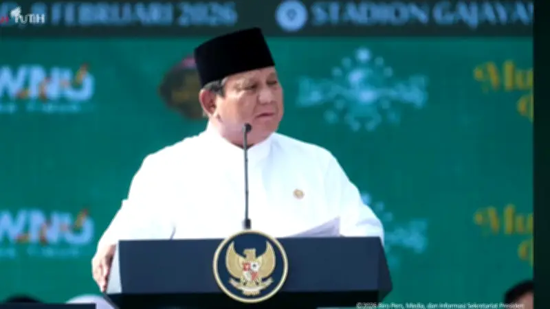 Prabowo Hadiri Penutupan Munas-Konbes NU di Bangkalan, Disambut Rais Aam PBNU