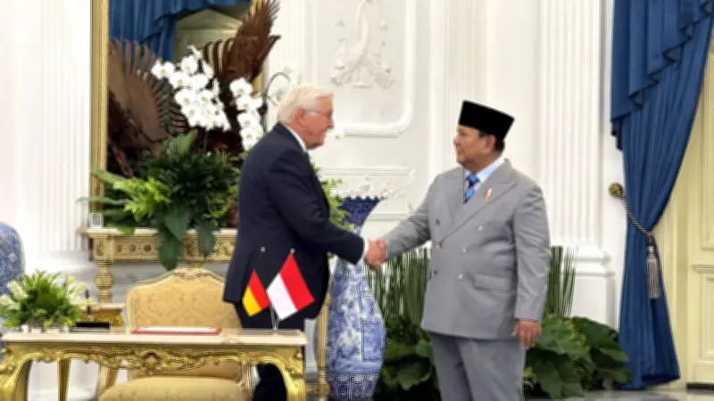 Presiden Jerman Disambut Langsung Prabowo di Istana Merdeka, Perkuat Kerja Sama