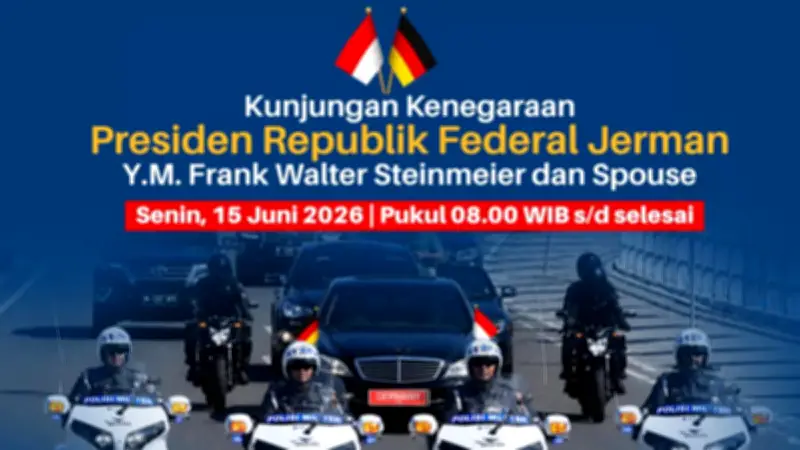 Presiden Jerman Kunjungi Jakarta Besok, 10 Ruas Jalan Ditutup Sementara