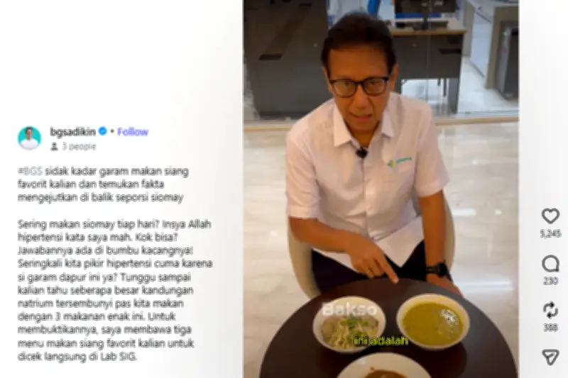 Siomay, Bakso, atau Soto Betawi? Ini yang Paling Tinggi Garam