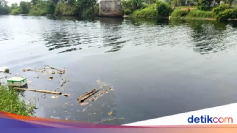 Sungai Ciujung di Serang Diduga Tercemar, Air Hitam dan Bau Menyengat