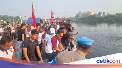 Ribuan Pemancing Meriahkan HUT Bhayangkara ke-80 di Serang, Tebar 2 Ton Ikan