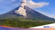 Gunung Semeru Erupsi Dua Kali Pagi Ini, Letusan Capai 1.200 Meter