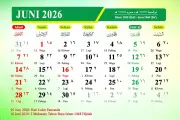 Juni 2026: Dua Hari Libur Nasional, Cek Tanggal Merahnya