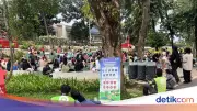 Libur Sekolah, Driver Ojol Ajak Anak Main ke Taman Bendera Pusaka