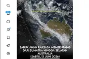 Sabuk Awan Raksasa dari Sumatera ke Australia Viral di Media Sosial