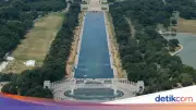 Trump Ancam 10 Tahun Penjara bagi Vandal Lincoln Memorial Reflecting Pool