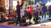 Tukang Tikar Semen Ragunan Coba Peruntungan di HUT Jakarta Bundaran HI
