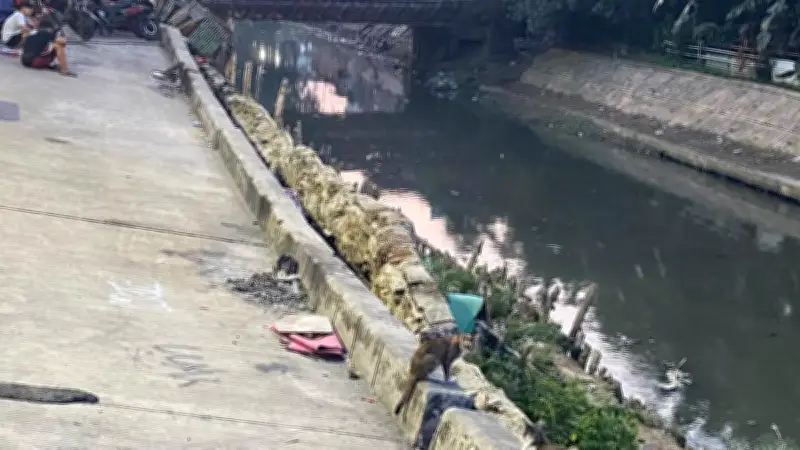 Jalan Ambles Pulo Gadung Diduga Akibat Alat Berat Beko Ukuran XL