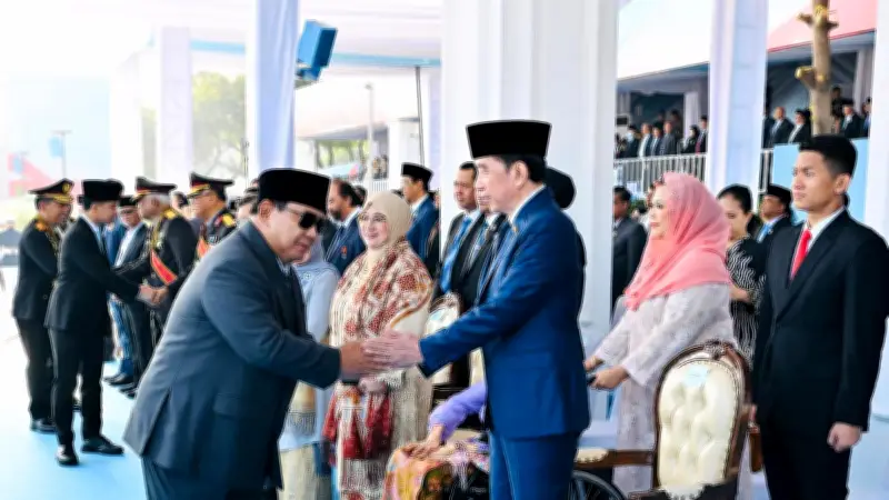 Momen Akrab Prabowo dan Jokowi di HUT Bhayangkara ke-80