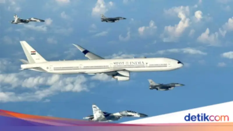 PM India Narendra Modi Apresiasi Sambutan RI, Dikawal 5 Jet Tempur