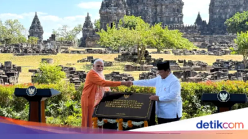 Prabowo dan PM Modi Resmikan Proyek Restorasi Candi Prambanan 10 Tahun