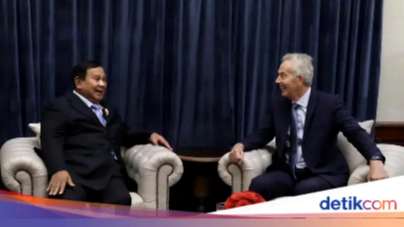 Prabowo Terima Tony Blair di Kertanegara, Nostalgia dan Bahas Isu Global