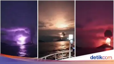 Gunung Anak Krakatau Erupsi Level Siaga, Nakhoda di Selat Sunda Diminta Waspada
