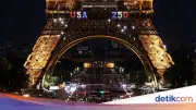 Pria Panjat Menara Eiffel Kibarkan Bendera AS, Langsung Ditangkap